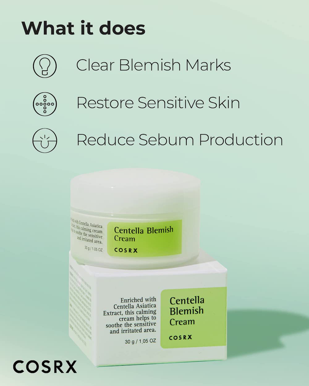 Spot Treatment Centella Blemish Cream for Pimples