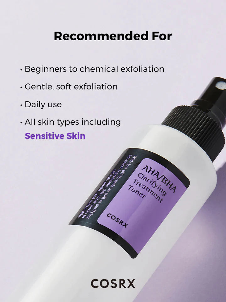 Clarifying toner for reducing blackheads and whiteheads