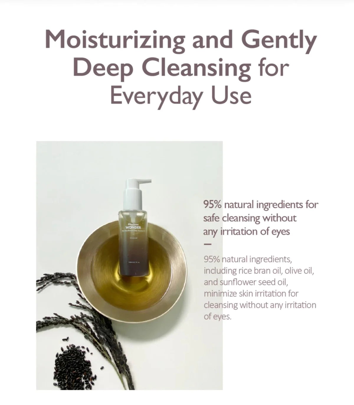 Revitalizing Black Rice Moisture Deep Cleansing Oil for Mature Skin