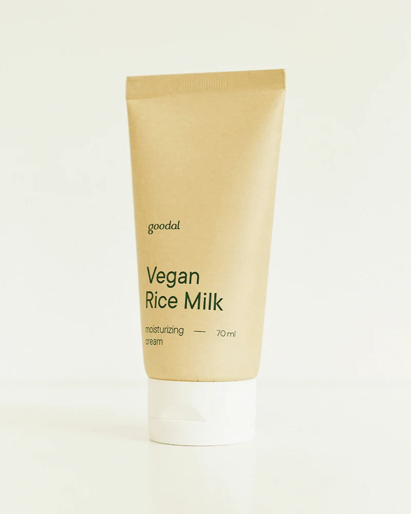 Eco-friendly vegan rice milk moisturizing cream for dry skin relief